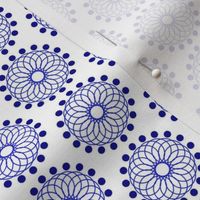 Blue & White Abstract Circles