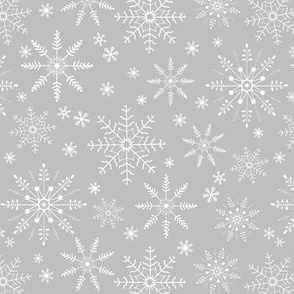 Snowflakes - gray silver