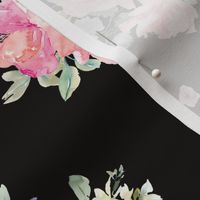 8" Blushing Beauty Florals // Black