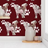 chinese crested dogs fabric