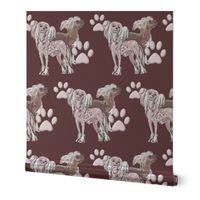 chinese crested dogs fabric