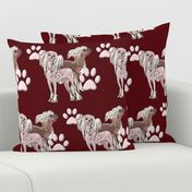 chinese crested dogs fabric