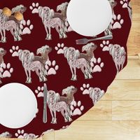 chinese crested dogs fabric