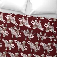 chinese crested dogs fabric