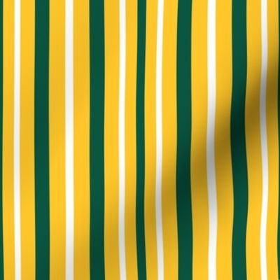 Gold Green and White Vertical Stripes