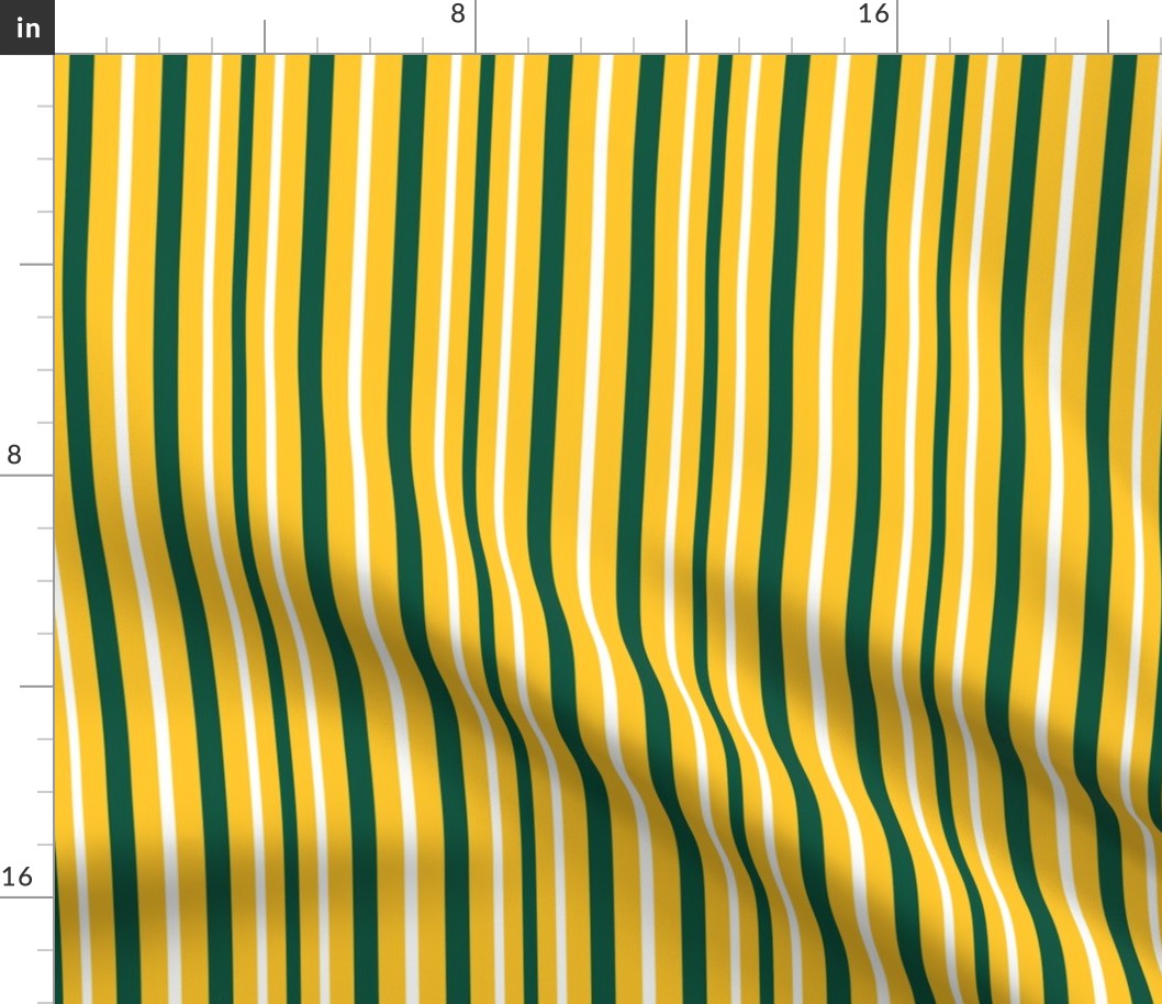 Gold Green and White Vertical Stripes