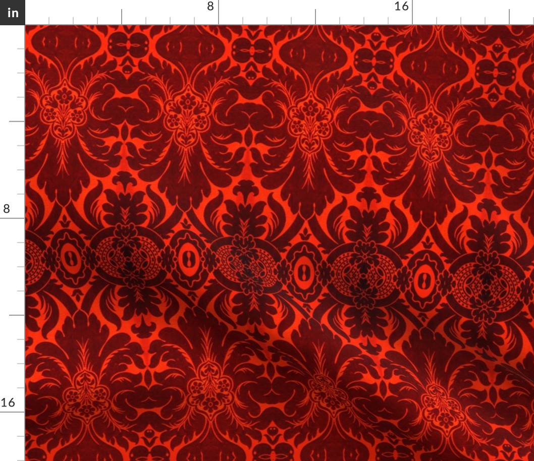 Damask Pattern in Red