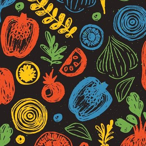 Doodle vegetables