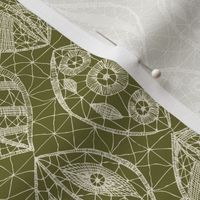 Lace Leaves - Natural, Olive 