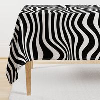 Marble Black White 70s Wavy Lines Retro Psychedelic large scale graphic _ Miss Chiff designs 