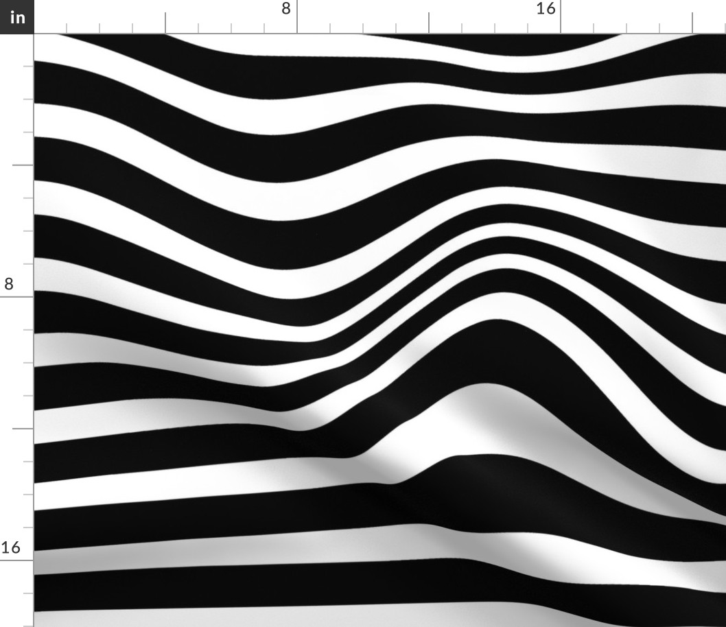 Marble Black White 70s Wavy Lines Retro Psychedelic large scale graphic _ Miss Chiff designs 