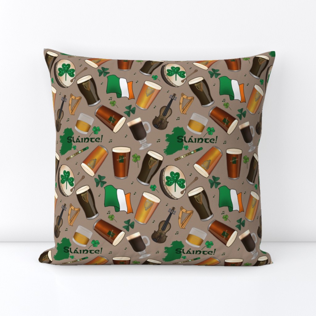 Irish Pub (Dark Khaki background) 