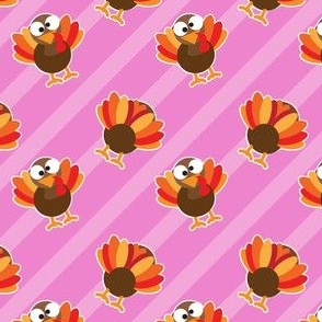 Thanksgiving Turkey on Pink