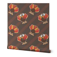 THANKSGIVING Turkey With Stripes Brown StripesThanksgiving Funny CUTE