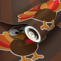 THANKSGIVING Turkey With Stripes Brown StripesThanksgiving Funny CUTE