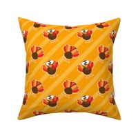 THANKSGIVING Turkey With Stripes Yellow Gold Thanksgiving Funny CUTE