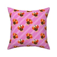 THANKSGIVING Turkey With Stripes Pink Thanksgiving Funny CUTE