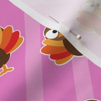THANKSGIVING Turkey With Stripes Pink Thanksgiving Funny CUTE