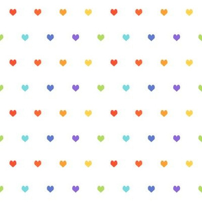 rainbow hearts - heart, hearts, girls, girl, baby, nursery, valentines - cute original