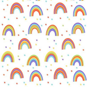 rainbows - girls, girl nursery, cute, rainbow, star - original