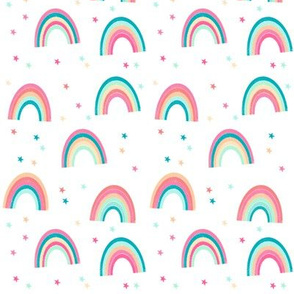 rainbows - girls, girl nursery, cute, rainbow, star