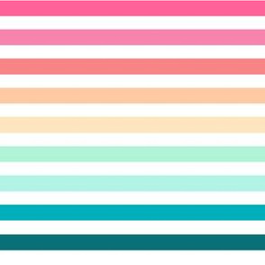 rainbow stripes - girls, nursery, baby, stripe, rainbows, kids, cute
