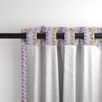 Art Deco ginkgo stripes on grey