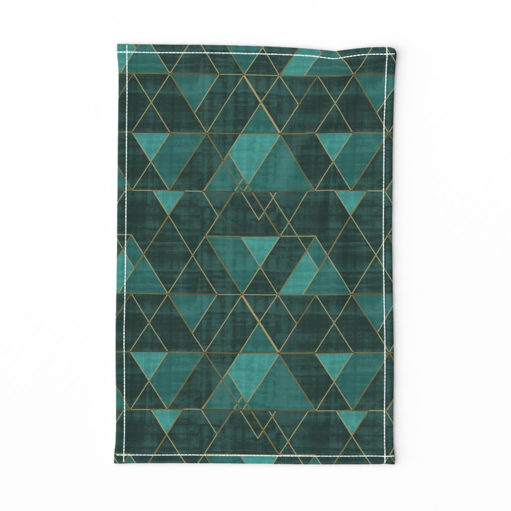 Mod Triangles Emerald Teal