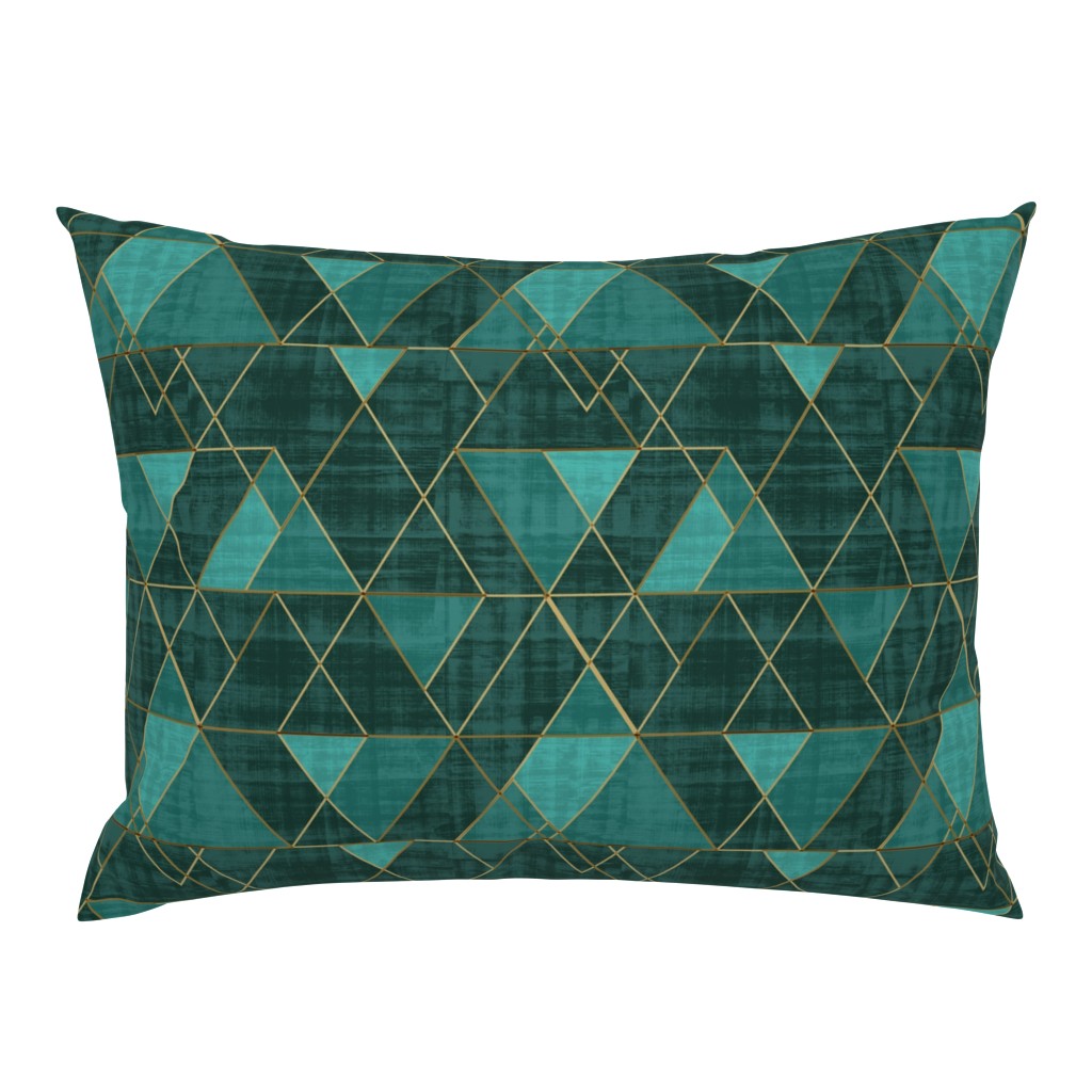 Mod Triangles Emerald Teal