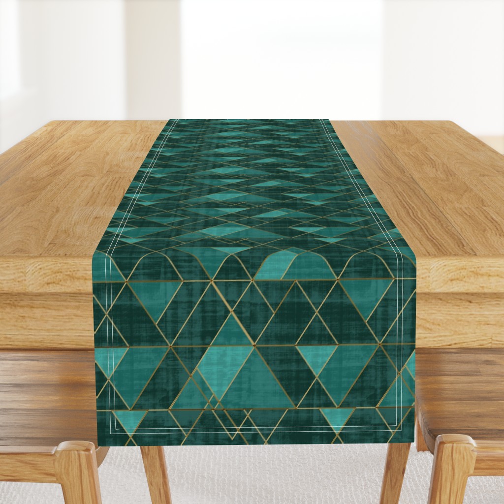 Mod Triangles Emerald Teal