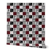 (2" small scale) lineman patchwork - buffalo plaid