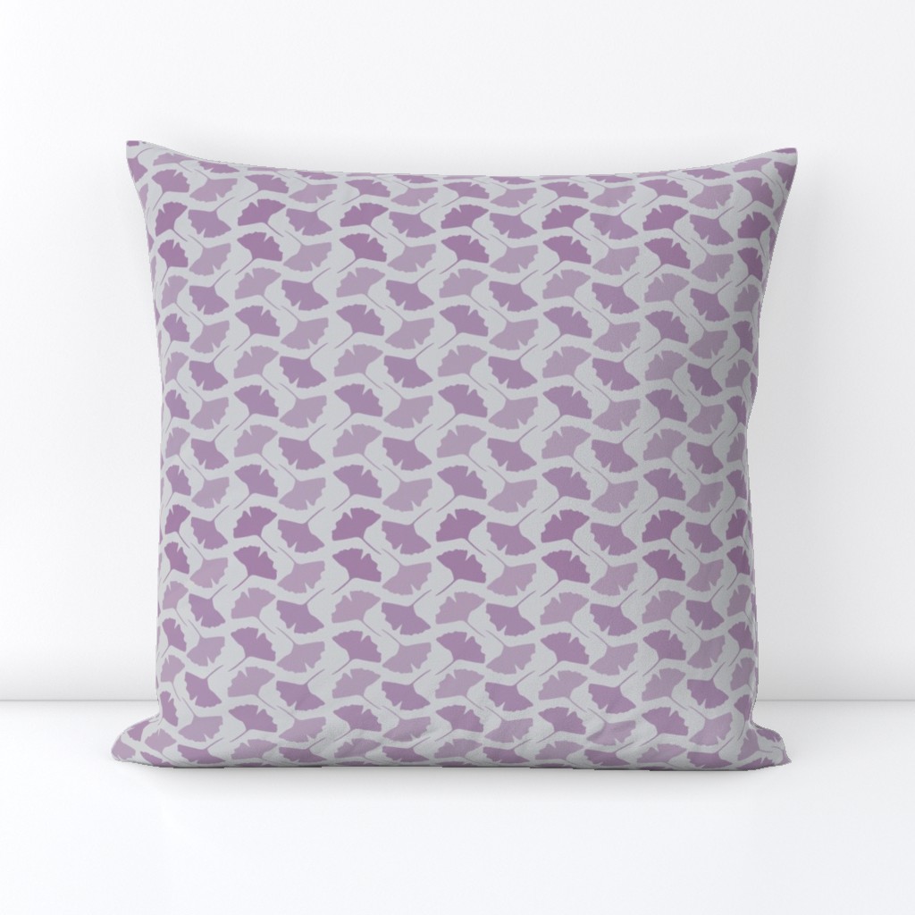 Purple ginkgo on grey