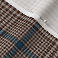 Prince of Wales check #2, 5" repeat, brown/blue/taupe