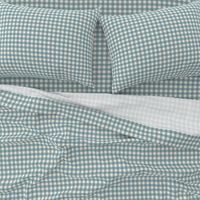 Blue on Cream Off White Check Gingham Plaid Traditional 1" Squares _ Miss Chiff Designs