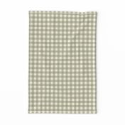 Olive Green on Cream Off White Check Gingham Plaid Traditional 1/2" Squares _ Miss Chiff Designs