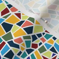 Mosaic Rainbow Tiles Multi on White