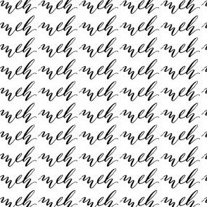 17-01A Meh Black White Font Calligraphy Words Hand written _ Miss Chiff Designs 