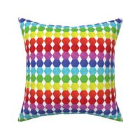 Bejeweled Rainbow Striped on White