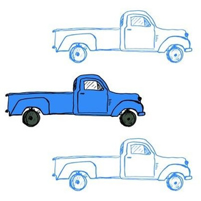 8" VINTAGE BLUE TRUCKS