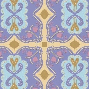 Circus Retro in Blue and Gold // 4x4