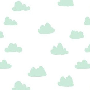 clouds // mint kids nursery baby kids mint and white quilt coordinate crib bedding baby