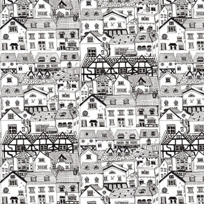 Row Houses Fabric, Wallpaper and Home Decor | Spoonflower