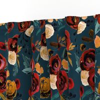 Valentina Red Rose - river teal blue