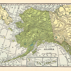Vintage Alaska State Map