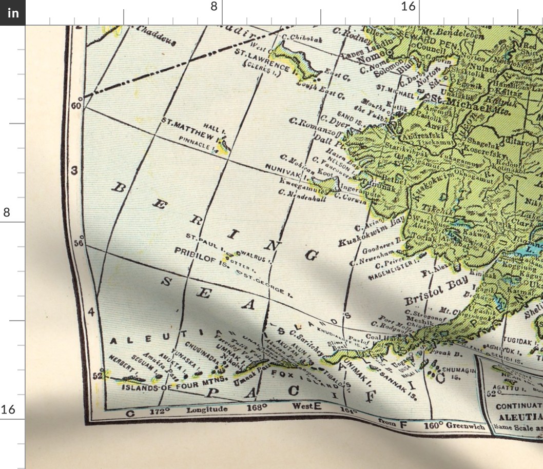 Vintage Alaska State Map