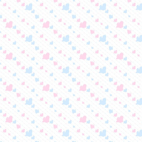Yorkie - Pink & Blue Background