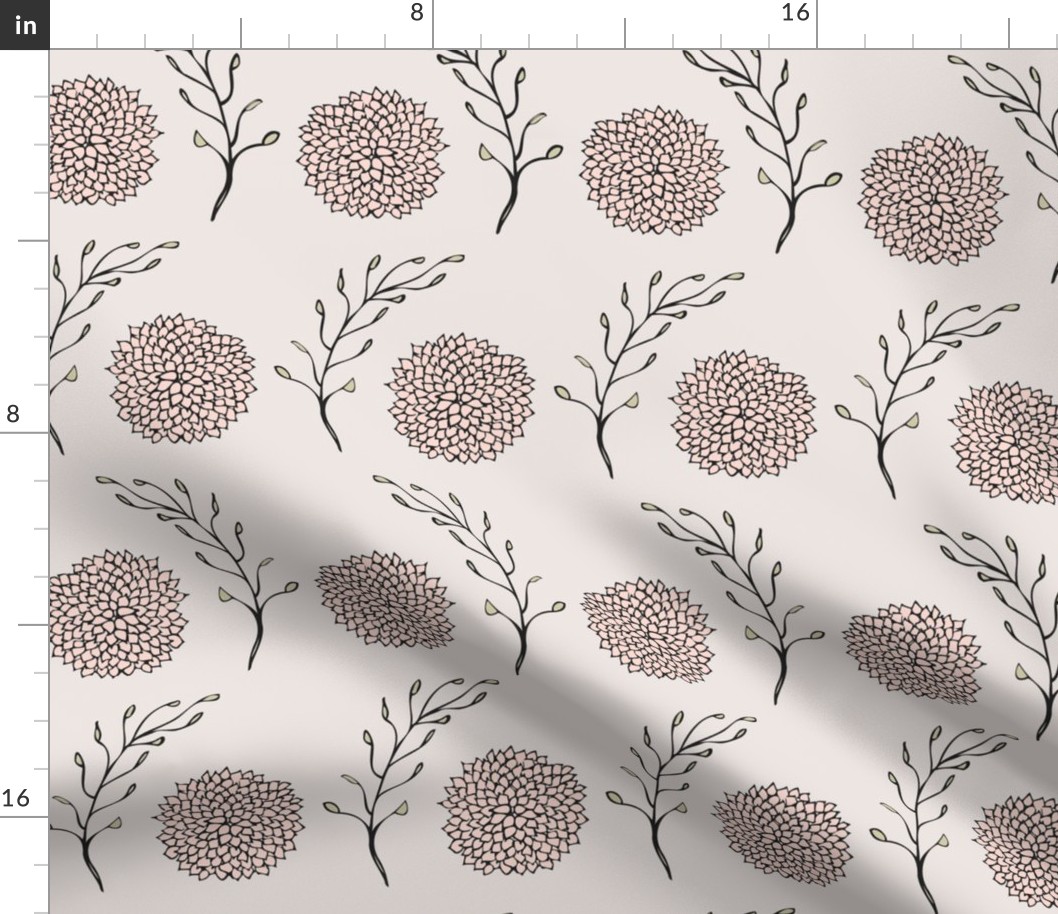 Vintage Floral Pattern Blush