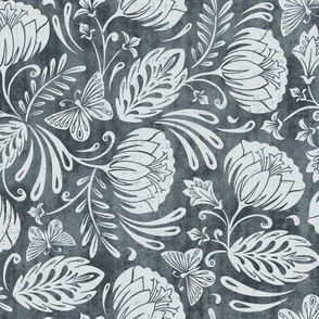 Arabella - Damask Slate Gray