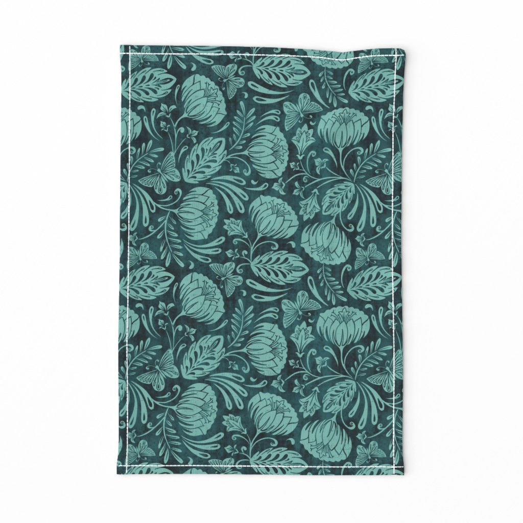 Arabella - Damask Aqua