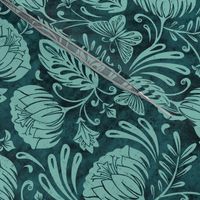 Arabella - Damask Aqua